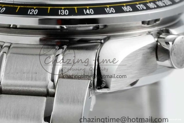 0405 UrbanChic Speedmaster Racing Master SS HKF Best Edition Blue Black Dial on SS Bracelet A 7808